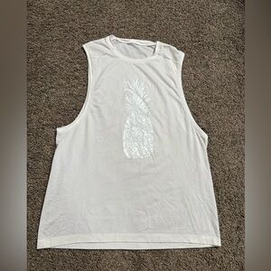 lululemonSwiftly White Tank Top with Pineapple Design Pineapple /Hawaii